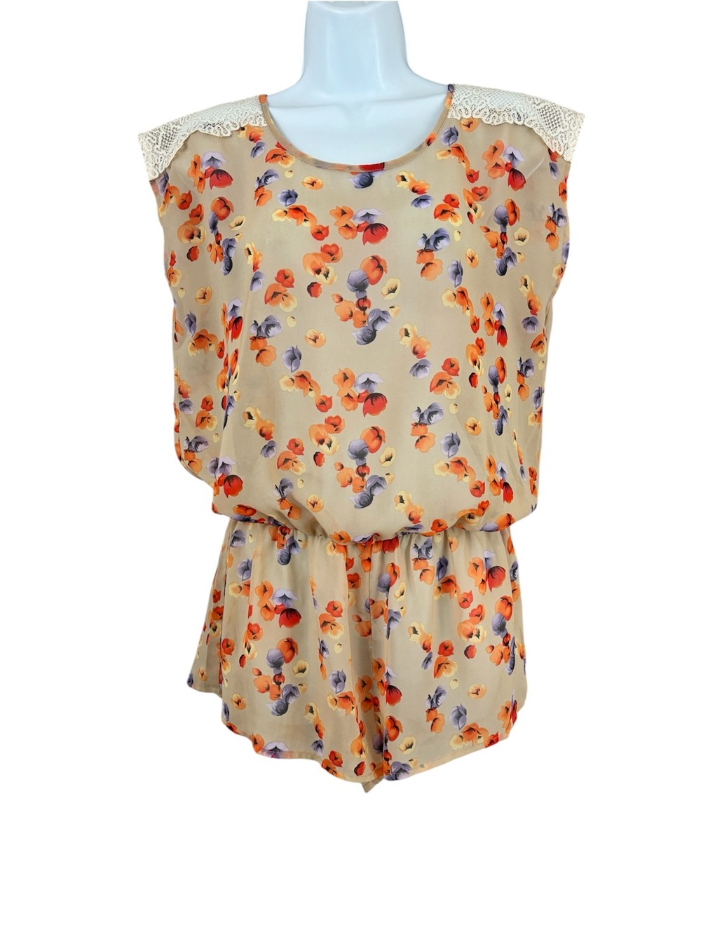 Gilligan & O'Malley Sleepwear Sheer  Floral Romper
